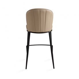 Angie Counter Chair: Taupe Leatherette